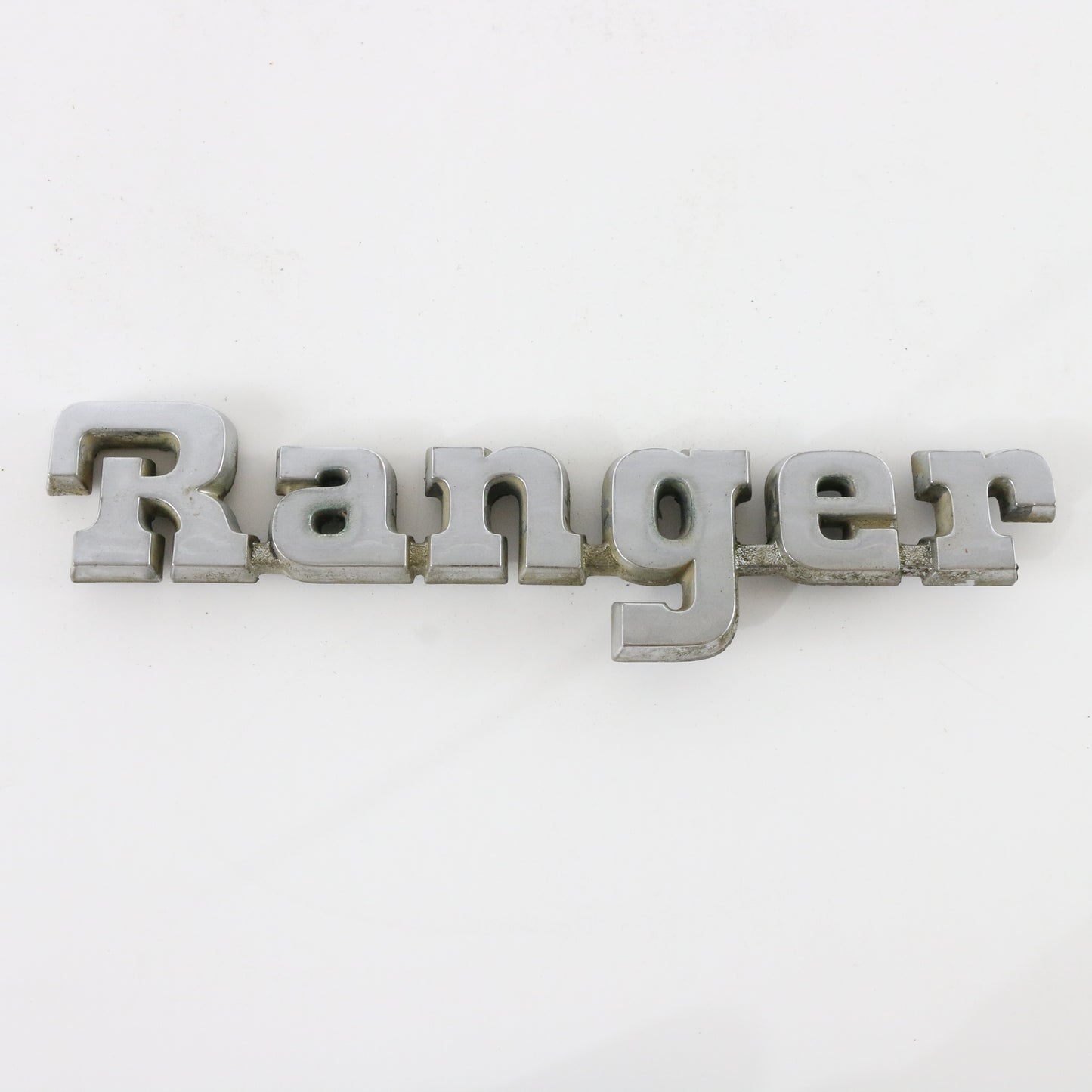 Vintage Ford Ranger Truck Plastic Silver Automobile Emblem