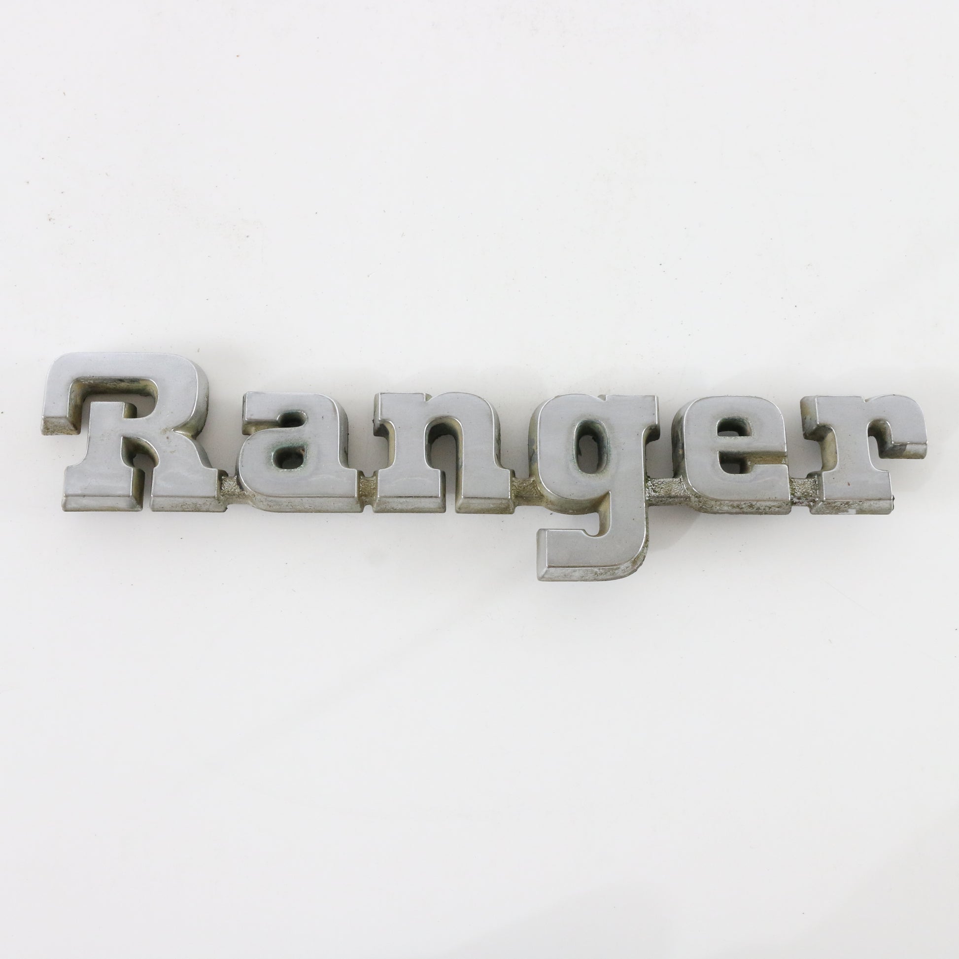 Vintage Ford Ranger Truck Plastic Silver Automobile Emblem