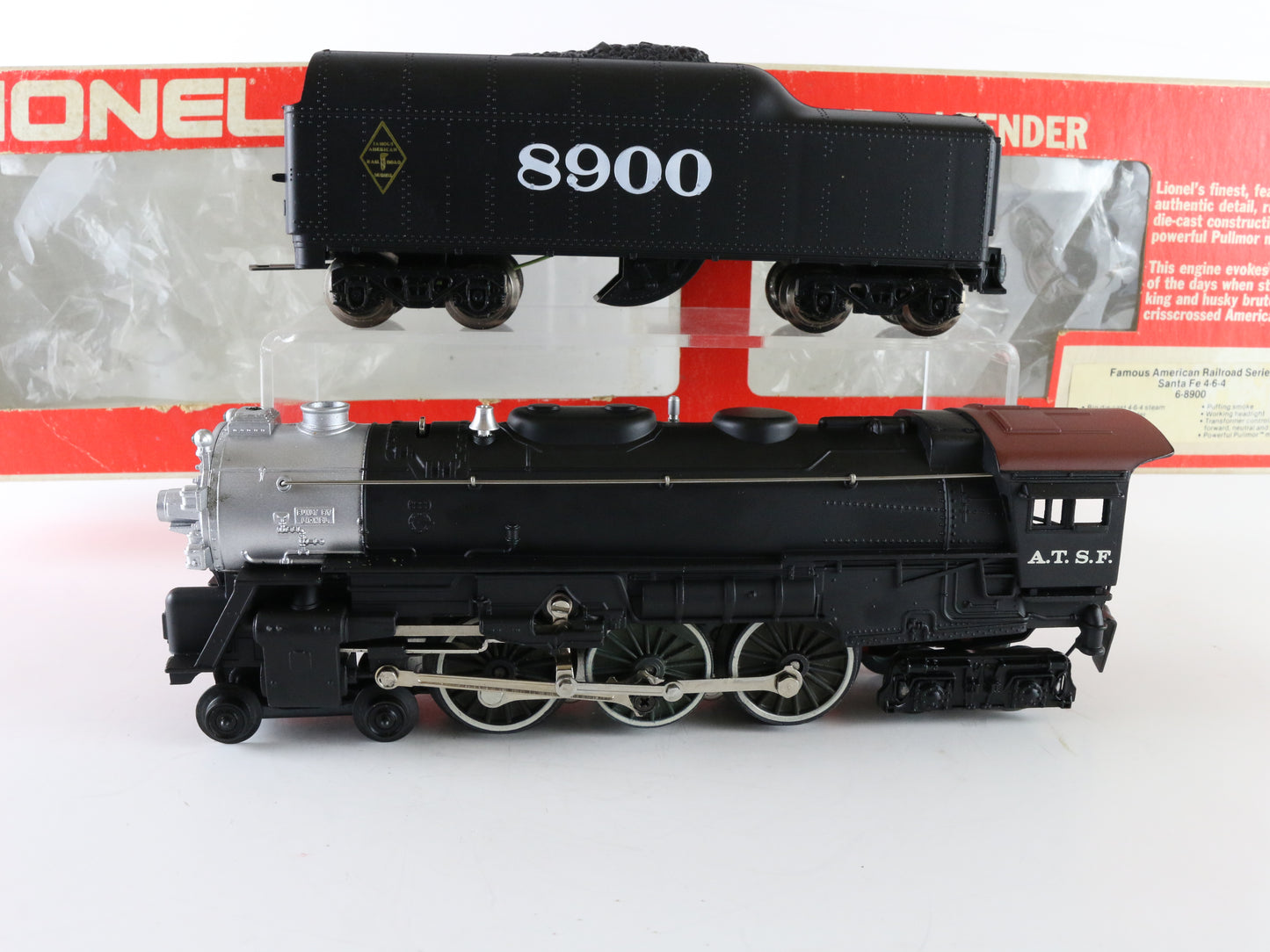Lionel O ATSF 8900 4-6-4 Steam Locomotive Famous American Railroad Series