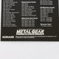 Metal Gear Solid Trading Card Checklist Snake In Cover Konami Playstation