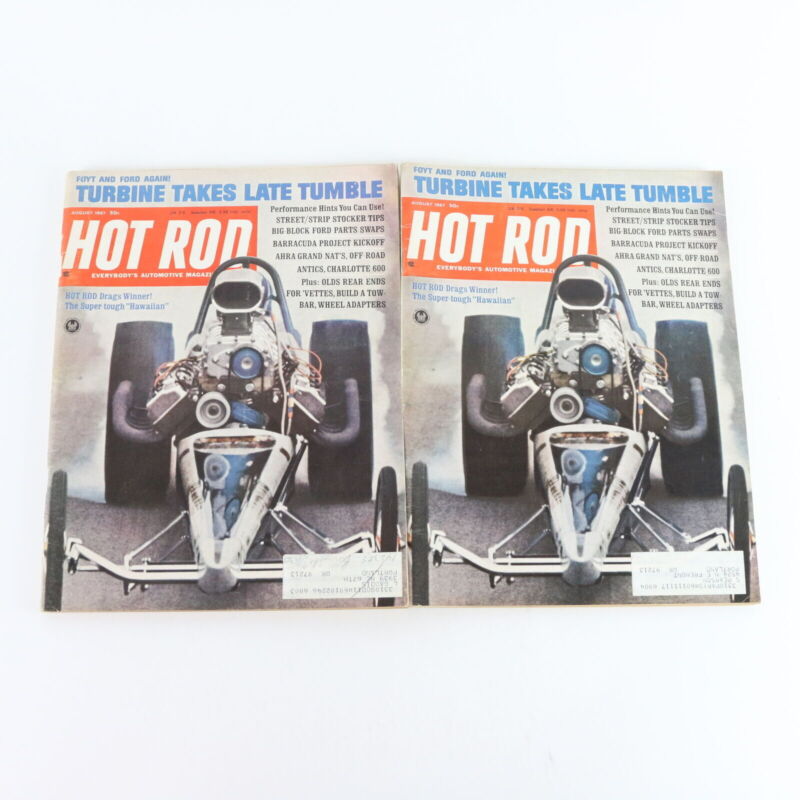 Lot Of 4 Hot Rod Turbine Tumble August 1967 Vintage Car Magazines