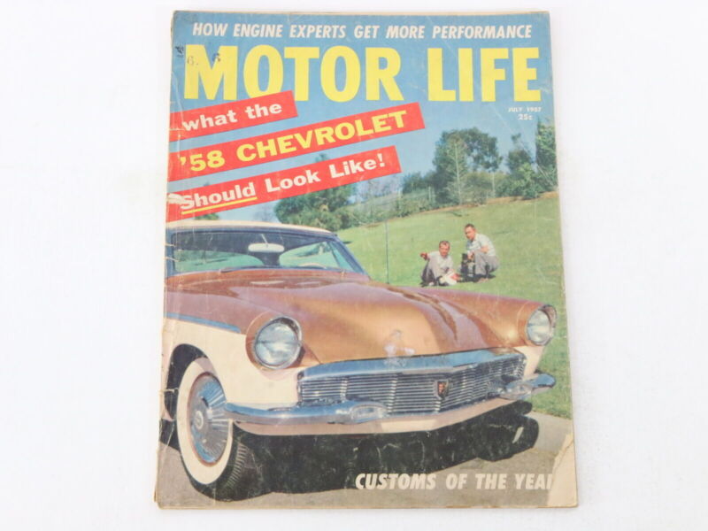 Lot Of 5 Motor Life 1950sVintage Car Magazines Apr June July 1957 25c