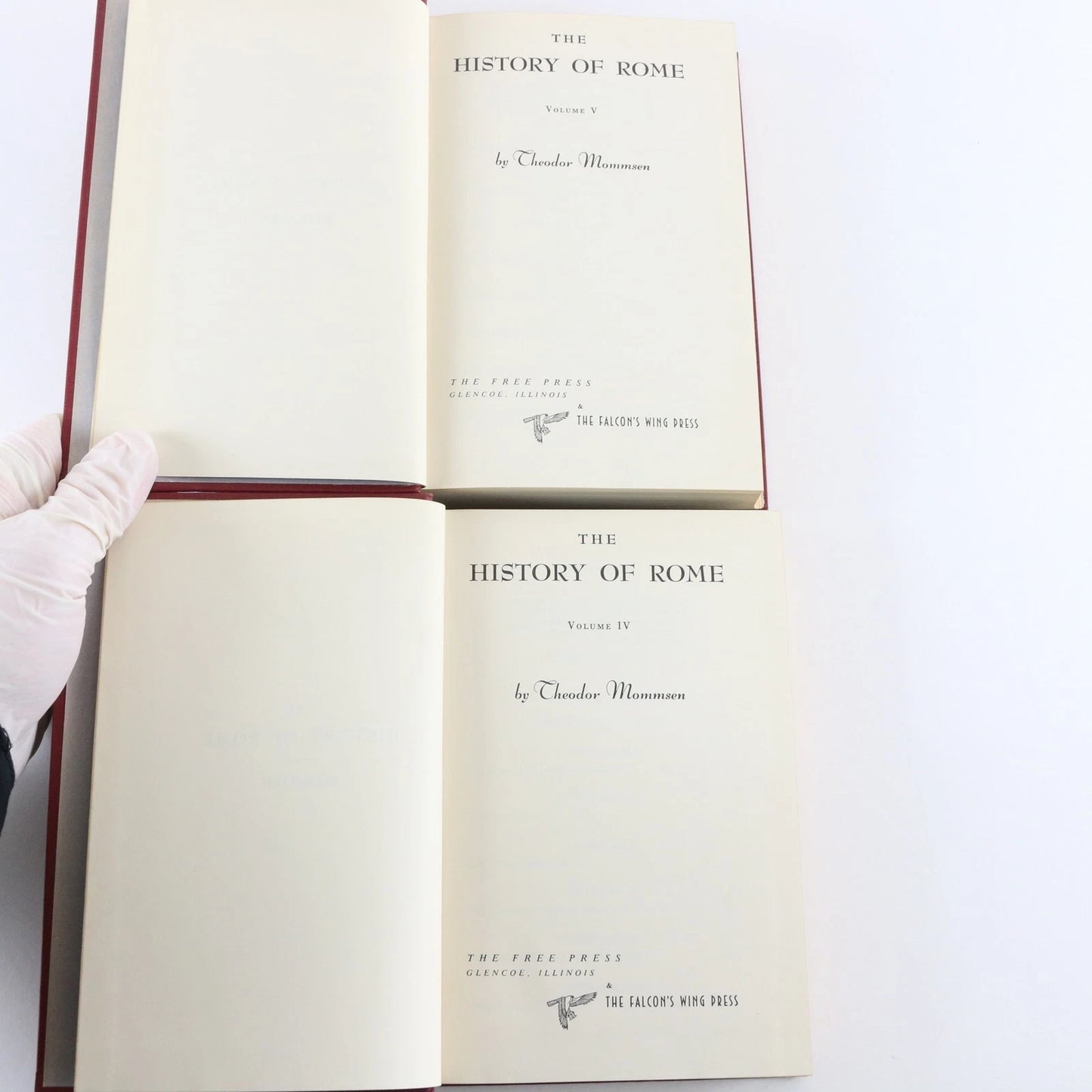 Set Of 5 The History Of Rome Vol 1-5 Theodor Mommsen Falcons Wing 1950s Hardcov.