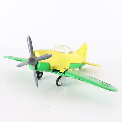 Hubley USA Thunderbolt P-47 metal airplane yellow green vintage model