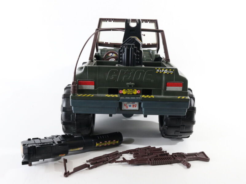 Rhino GPV Jeep Hq Gi Joe Hasbro Vintage Model Vehicle W/ Weapons & Accessories