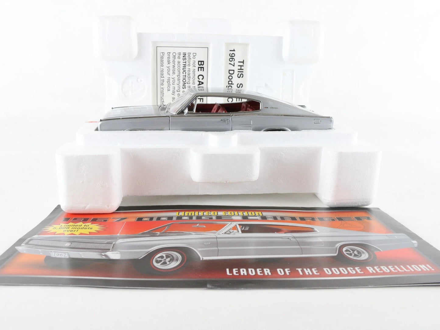 1967 Dodge Charger Limited Silver Danbury Mint 1:24 Diecast Model #1410/5000