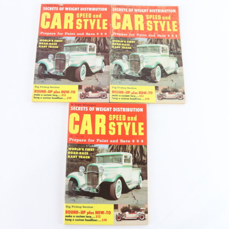 Lot Of 5 Car Speed & Style June & July 1960 Vintage Car Magazines