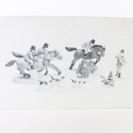 Dept 56 Heritage Village Tallyho Set Of 5 Christmas Porcelain Accessories 58391