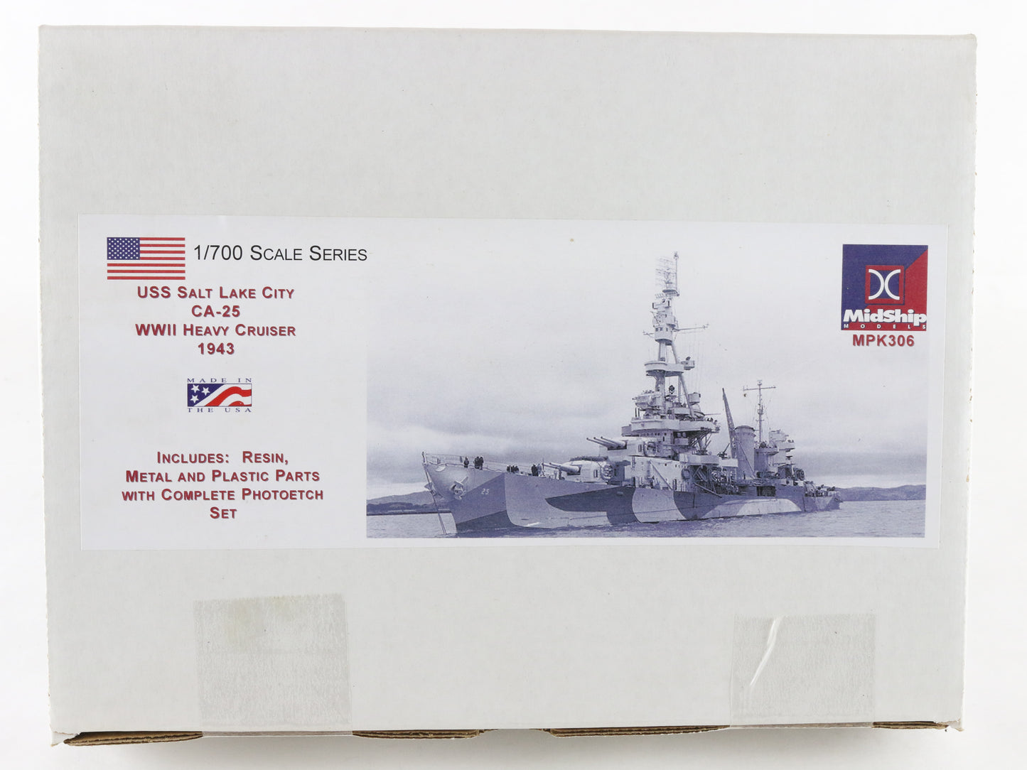 USS Salt Lake City CA-25 1943 WW2 Heavy Cruiser Midship 1:700 MPK306 Resin Kit
