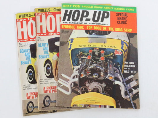 Lot Of 3 Hop UP: June & Sep 1963 Vintage Car Magazines HOT RODDING