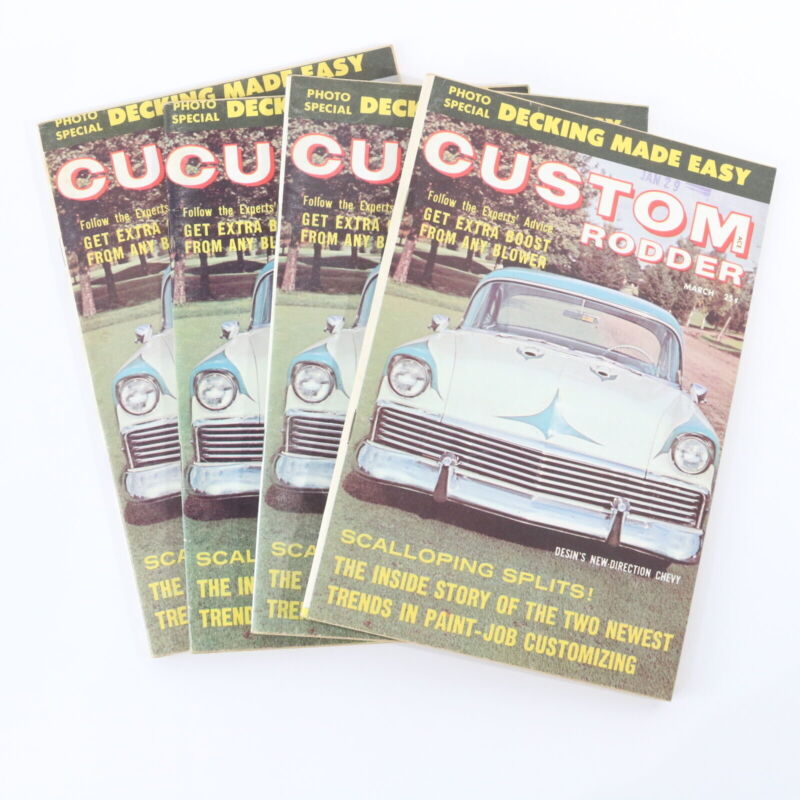 Lot Of 4 Custom Rodder March Mar 1959 Vintage Car Magazines