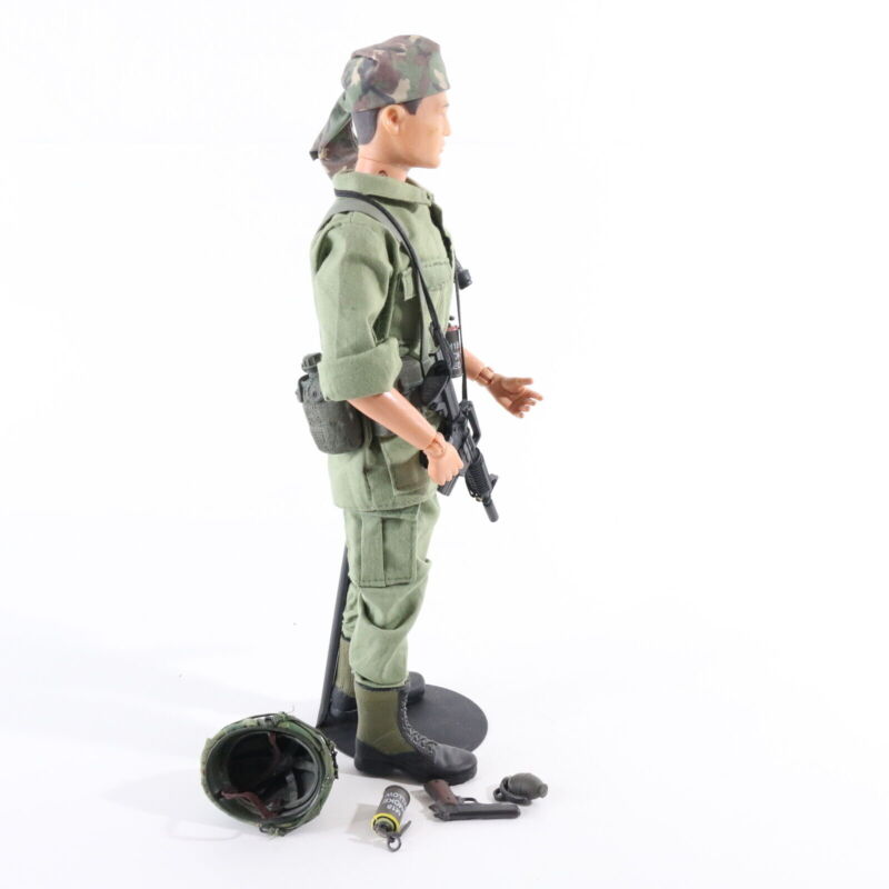 Custom Gi Joe Figure W/ 21st Century USA Vietnam Korea Uniform & Accessories 12"