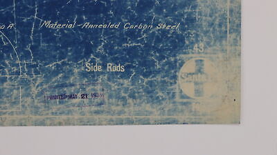 Santa Fe Side Rods Motive Power Train Blueprint 43 143? May 21 1936 41"