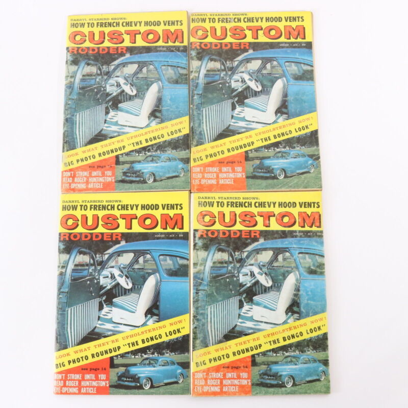 Lot Of 8 Custom Rodder June July Aug 1960 Vintage Car Magazines