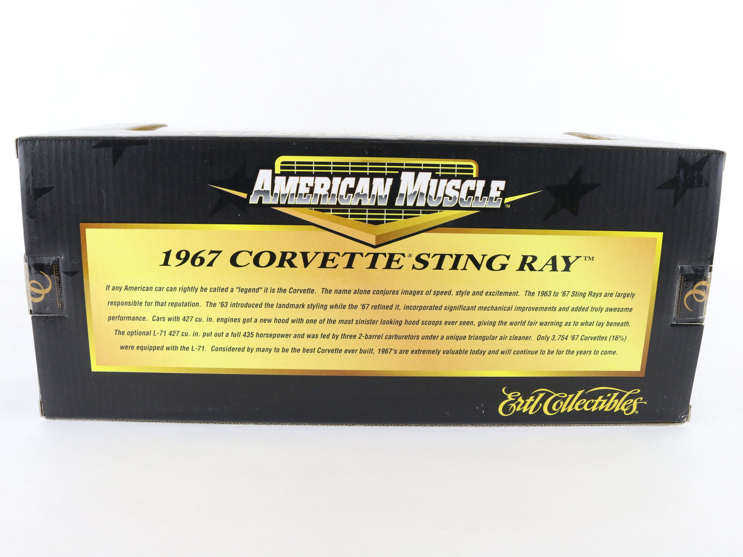 1967 Chevy Corvette Sting Ray Yellow American Muscle ERTL 1:18 Diecast 32273
