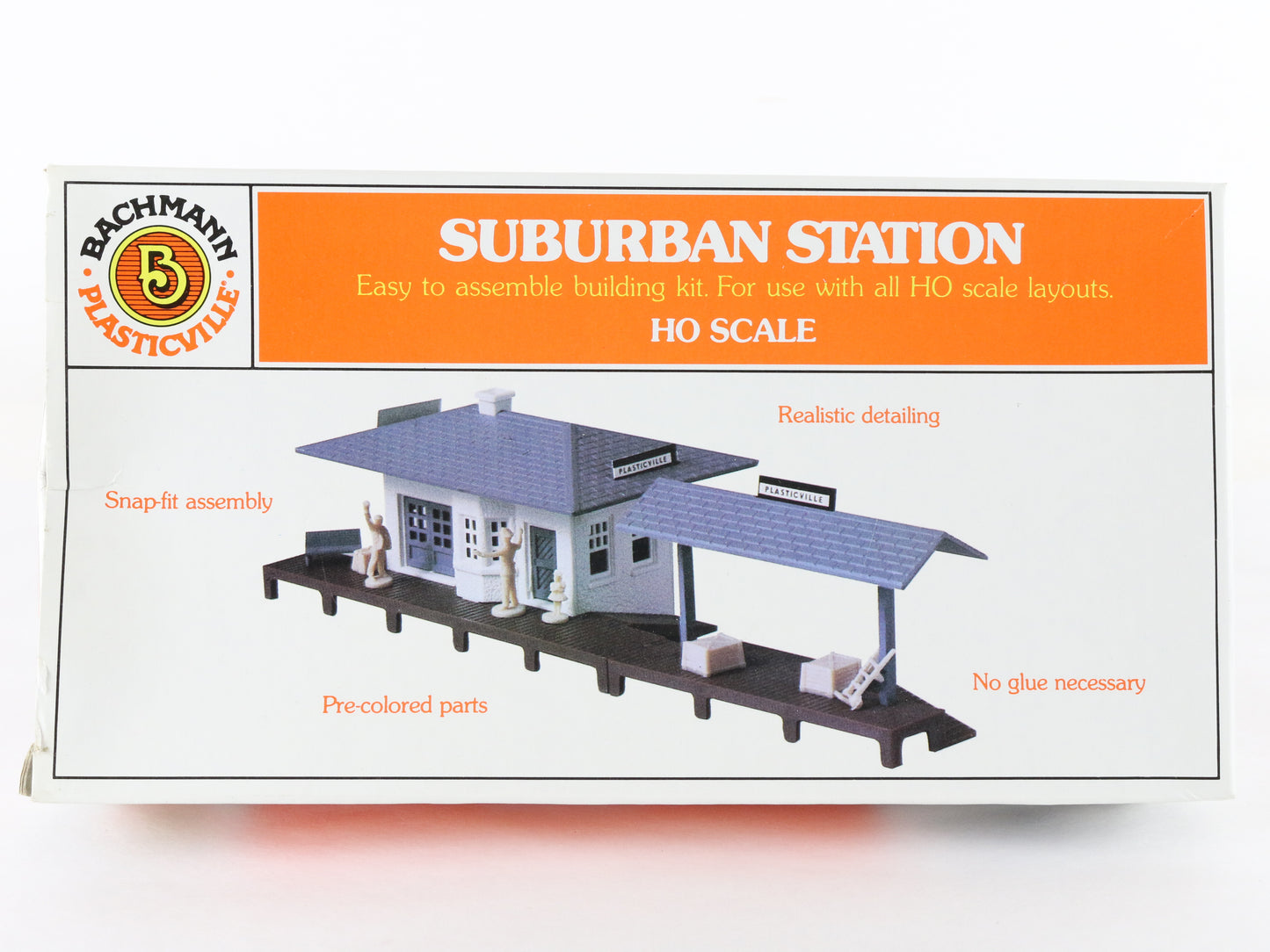 Bachmann Plasticville HO 45173 Suburban Station Train Building Kit Unopened