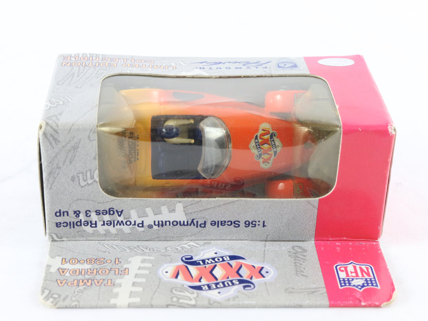 Plymouth Prowler Super Bowl XXXV 35 Tampa Florida White Rose 1:56 Scale