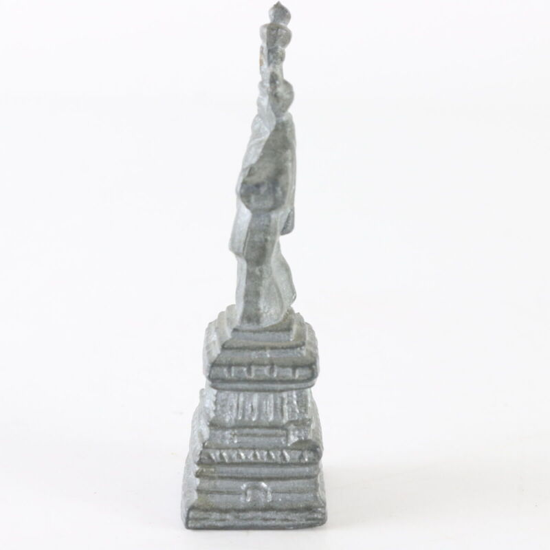 Vintage Souvenir or Toy Diecast Metal Statue Of Liberty Figure 3"