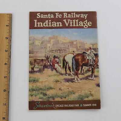 Santa Fe Railway Indian Village Chicago Railroad Fair Souvenir Summer 1948