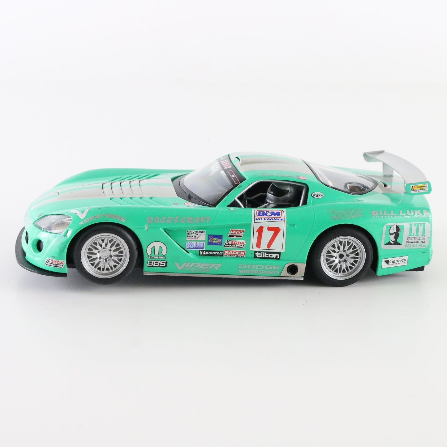 Scalextric Dodge Viper Foster B&M #17 green 1:32 slot car