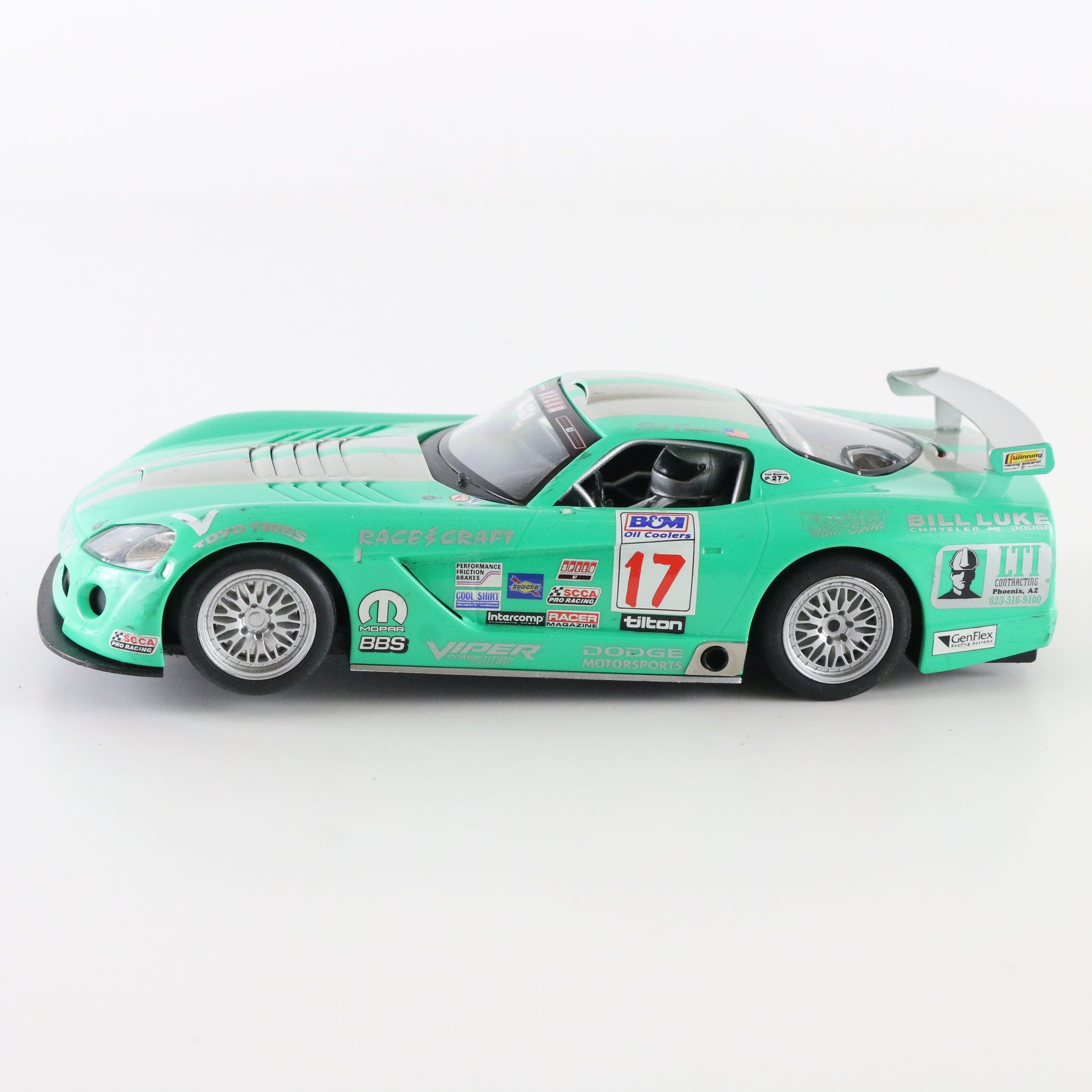 Scalextric Dodge Viper Foster B&M #17 green 1:32 slot car