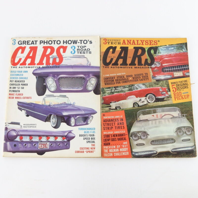 Lot Of 5 Cars Automotive Sept Oct Nov Dec 1962 Vintage Car Magazines