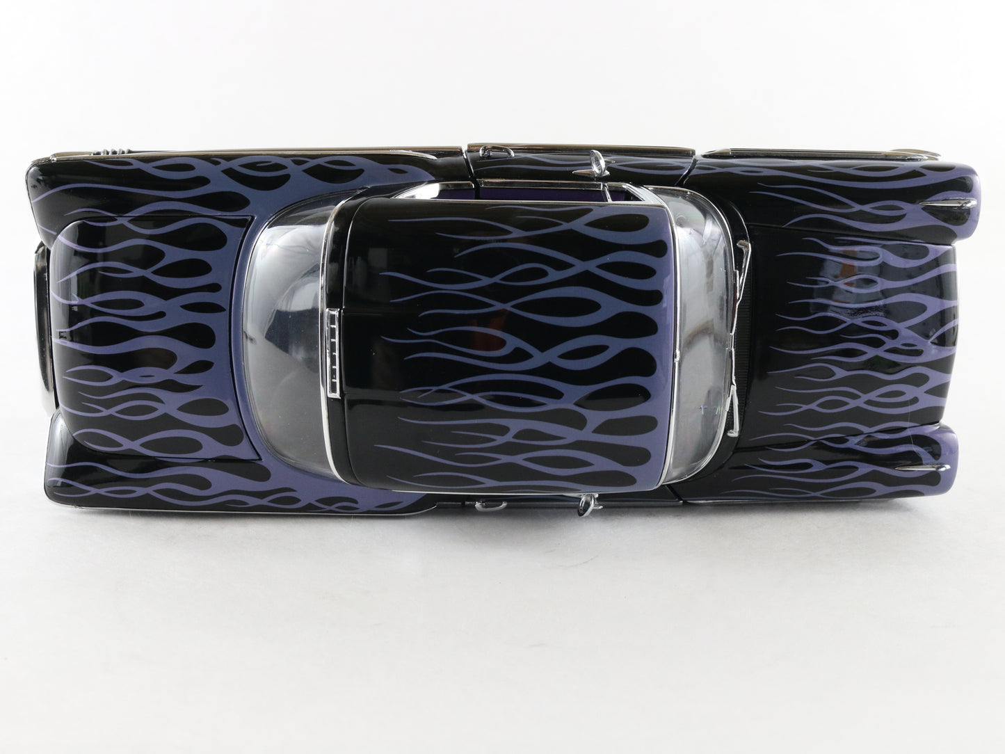 1958 Chevrolet Impala Street Machine Black W/ Flames Danbury Mint 1:24 Model Car
