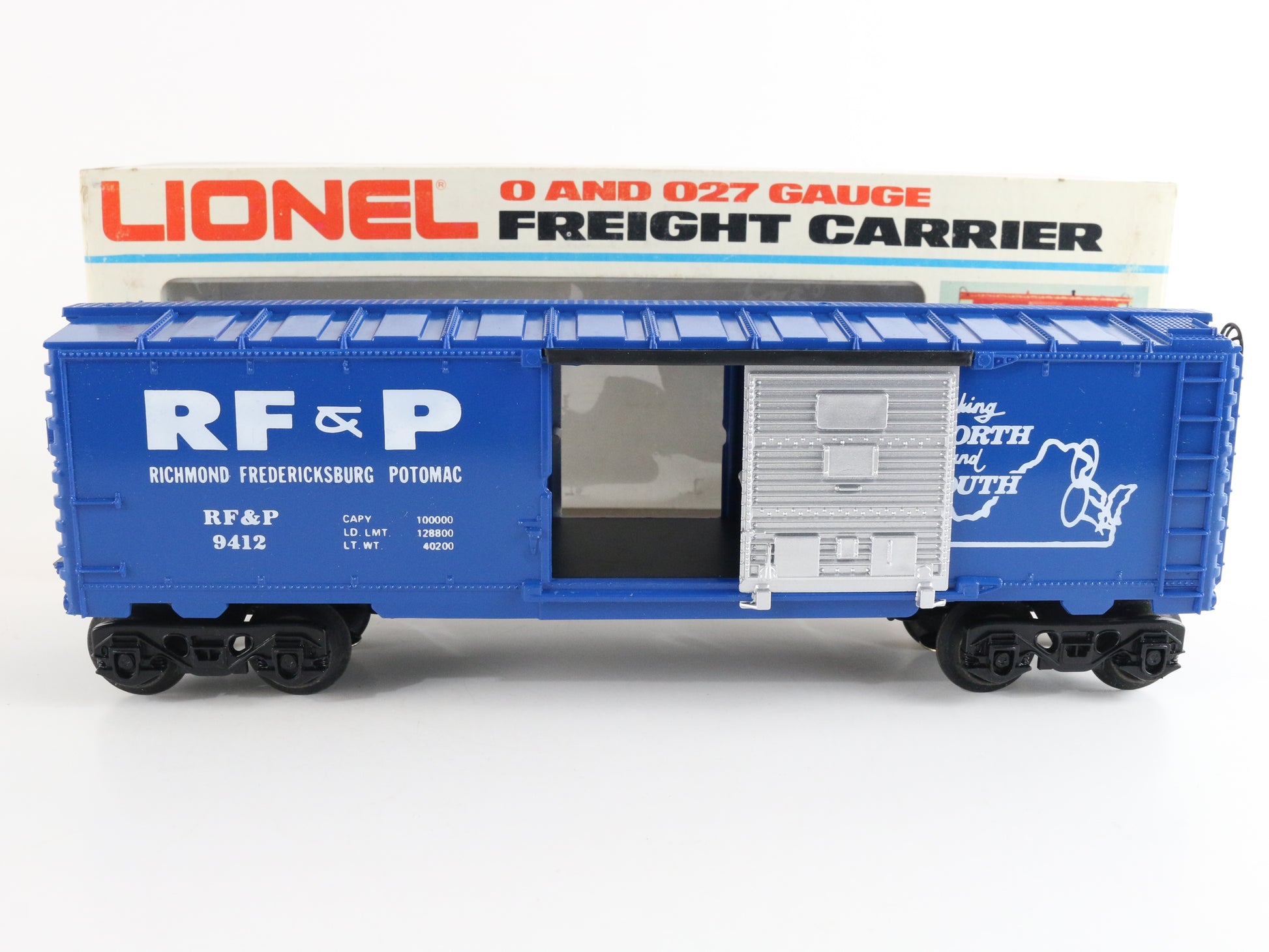 Lionel O 6-9412 Richmond Fredericksburg Potomac RF&P 9412 Box Car iconic Southeastern rail line model boxcar