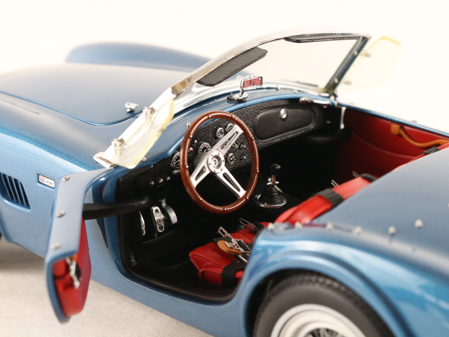 1963 Shelby Cobra 289 Blue Convertible Racing Legends Exoto 1:18 Model Car
