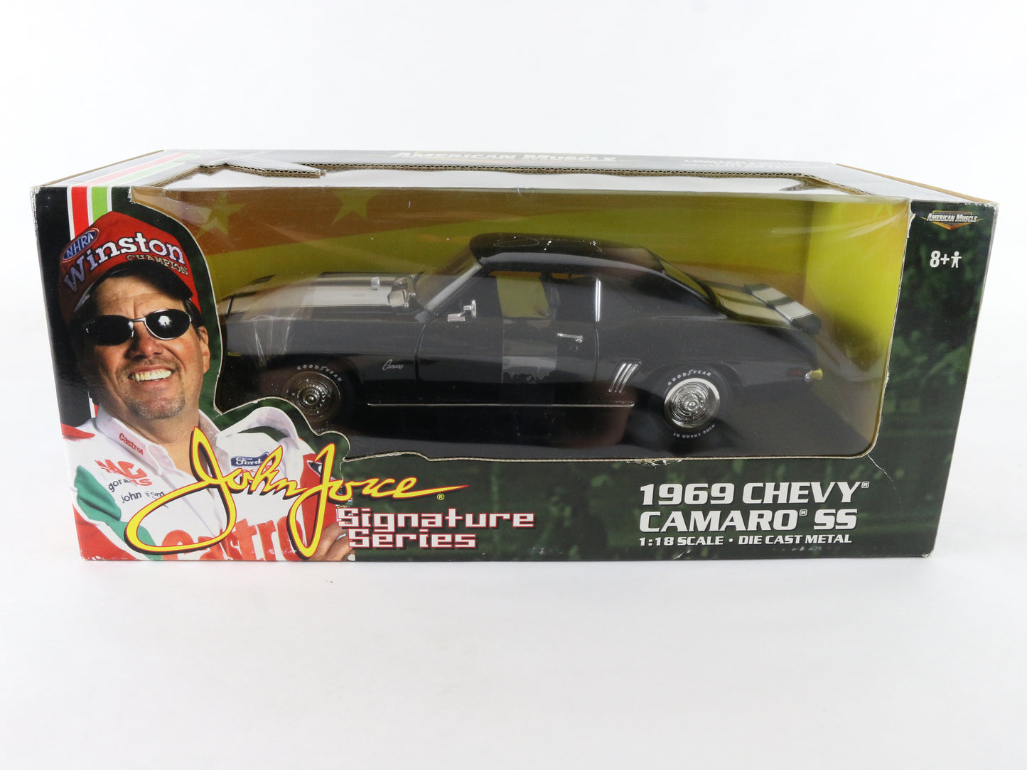 1969 Chevy Camaro SS Black John Force Signed American Muscle ERTL 1:18 1 Of 2496