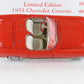 1955 Chevy Corvette Roadster Venetian Red Limited Danbury Mint 1:24 Diecast 396
