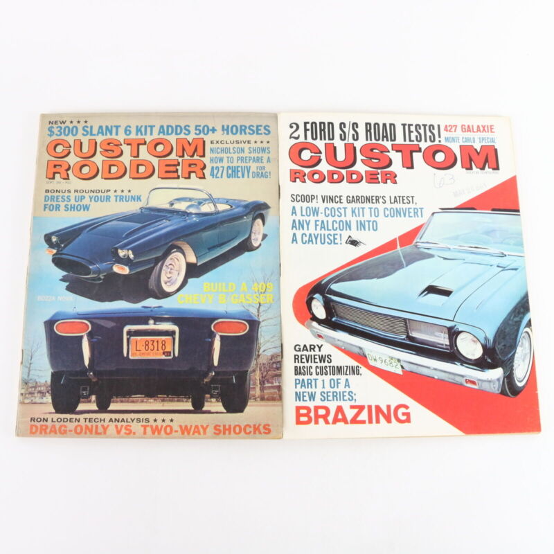 Lot Of 5 Custom Rodder July September November 1963 Vintage Car Magazines