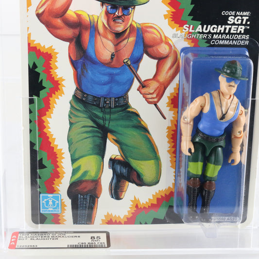 Vintage GI Joe Marauders Sgt. Slaughter 3.75" Figure AFA 85 NM+ Graded 1989