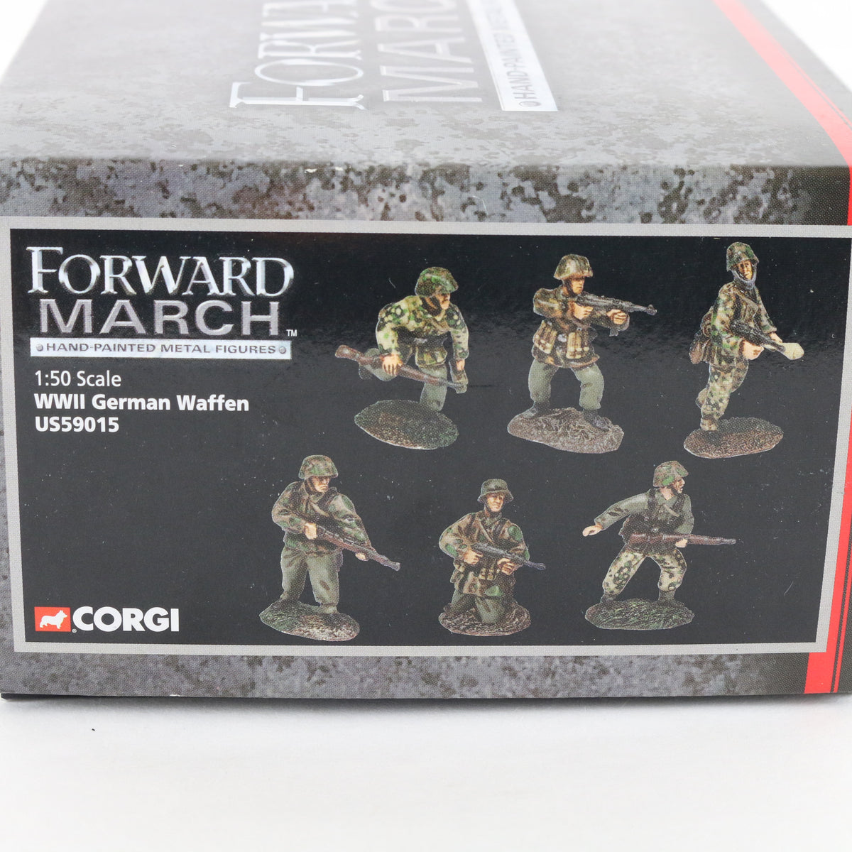 WWII German Waffen Soldiers Corgi Forward March 1:50 US59015 Metal Figures