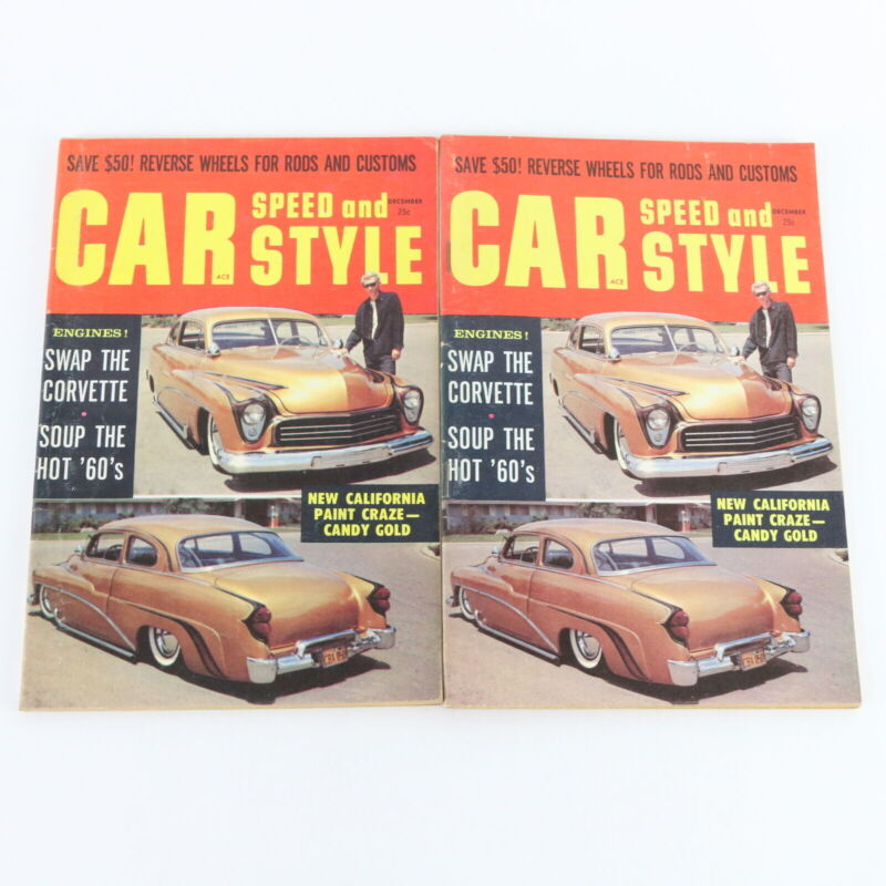 Lot Of 6 Car Speed & Style Oct Nov Dec 1959 Vintage Car Magazines