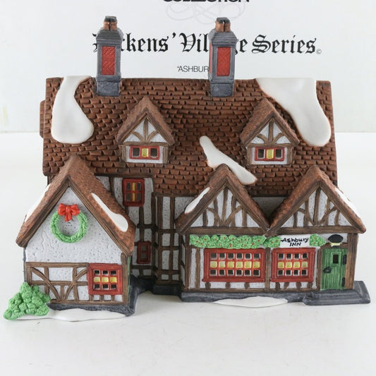 Dept 56 Dickens Village Ashbury Inn Porcelain Christmas Building 5555-7