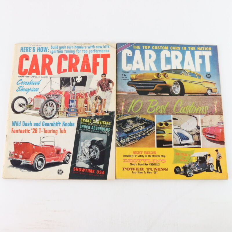 Lot Of 5 Car Craft Jan Feb Mar Apr June 1964 Vintage Car Magazines