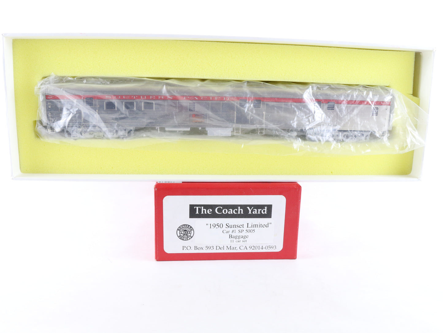 Coach Yard HO Southern Pacific SP 1950 Sunset Limited Painted Brass Baggage Car