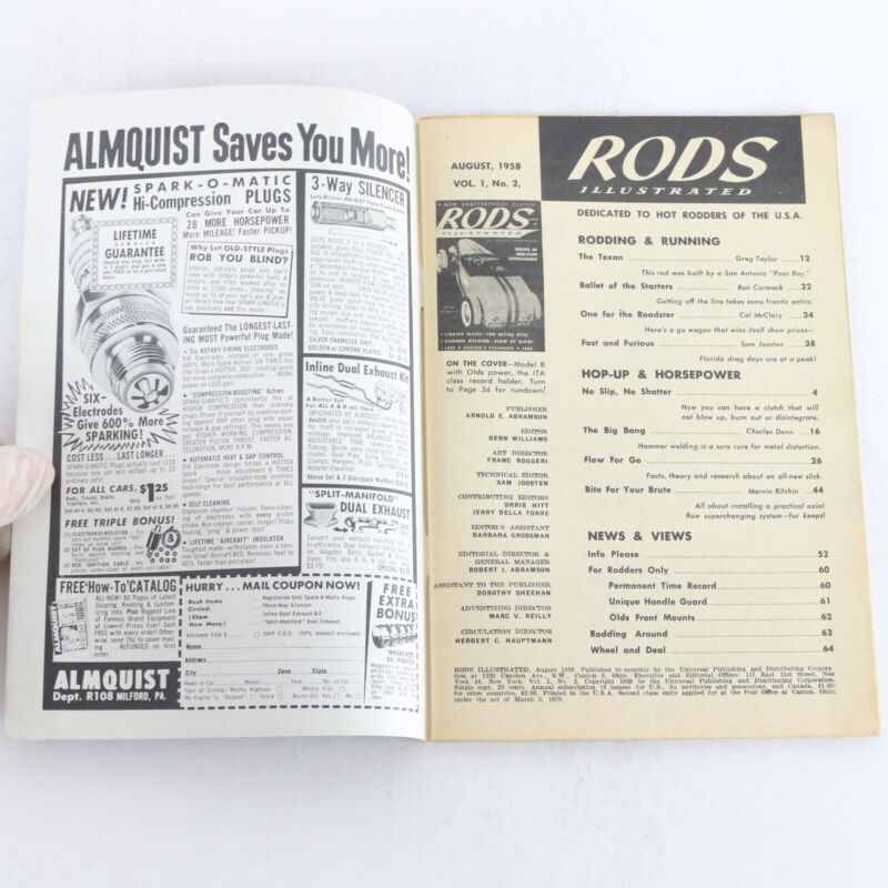 Lot Of 3 Rods Illustrated June Aug Oct 1958 Vintage Car Magazines