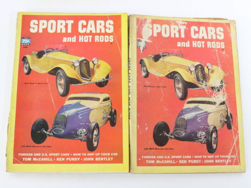 Lot Of 2 Sports Cars & Hot Rods Fawcett Book 109 75c 1951