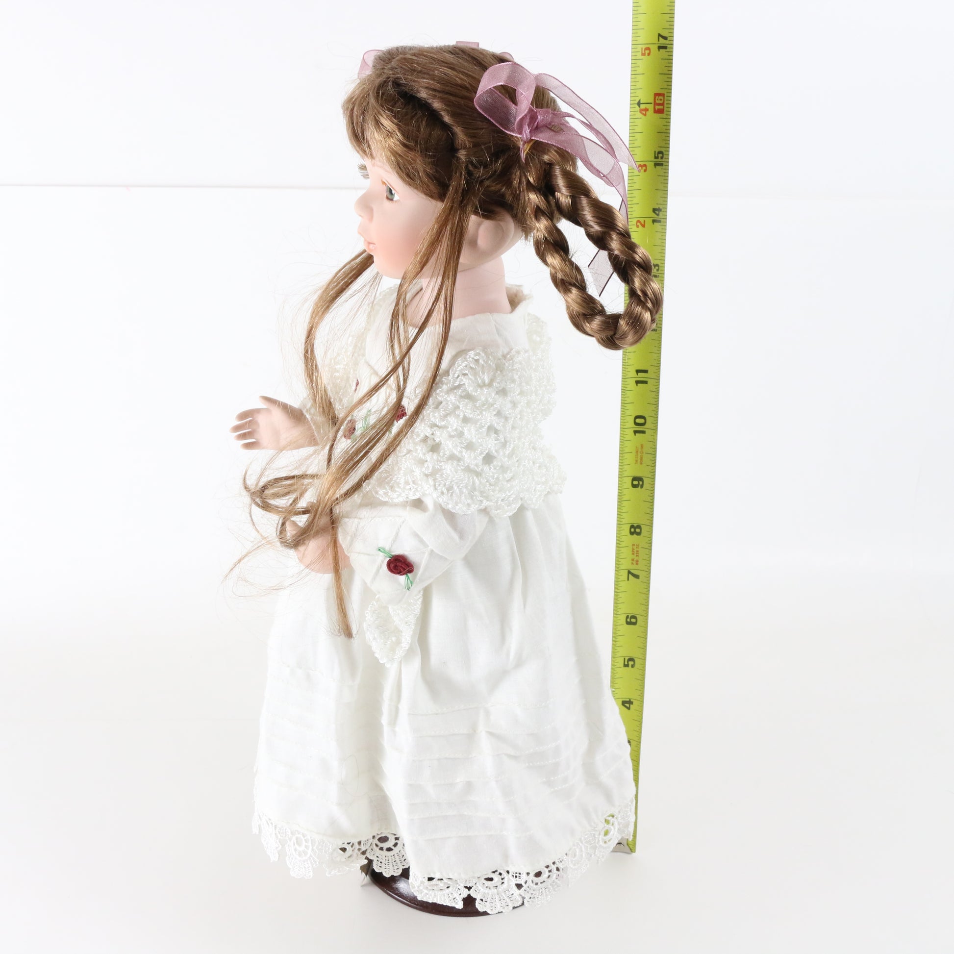 Emily Seymour Mann White Dress Large 16.5" Porcelain Girl Doll