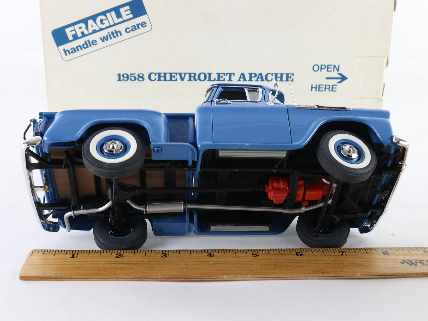 1958 Chevrolet Apache Pickup Truck Blue Danbury Mint 1:24 Diecast Model
