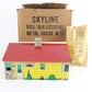 Vintage Model Train Building Tin Metal House Skyline Accessory O M14 WITH BOX nostalgic tin house layout piece