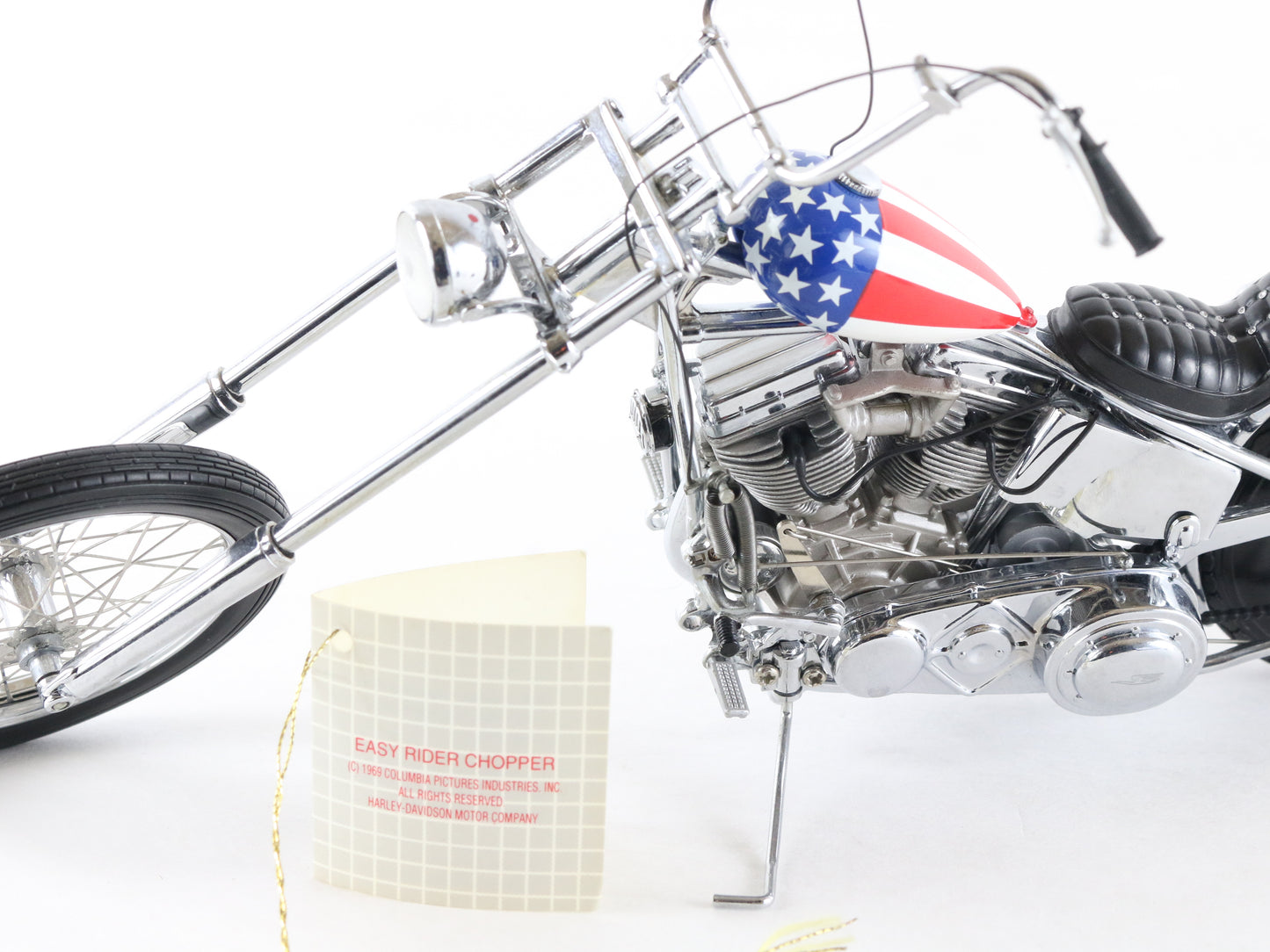 Easy Rider Chopper Red White Blue Cpt America Franklin Mint 1:10 B11WL73 w/ Box