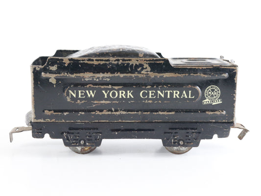 New York Central NYC Black Steam Loco Tender Marx O Model Train iconic American locomotive tender collectible