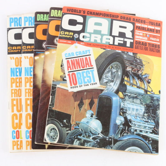 Lot Of 5 Car Craft January February March 1966 Vintage Car Magazines