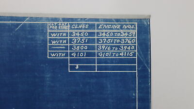 Santa Fe Tender Frame Motive Power Train Blueprint 51 229 July 5 1927 83.5"