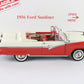 1956 Ford Fairlane Sunliner Convertible Red White Classic Danbury 1:24 Diecast