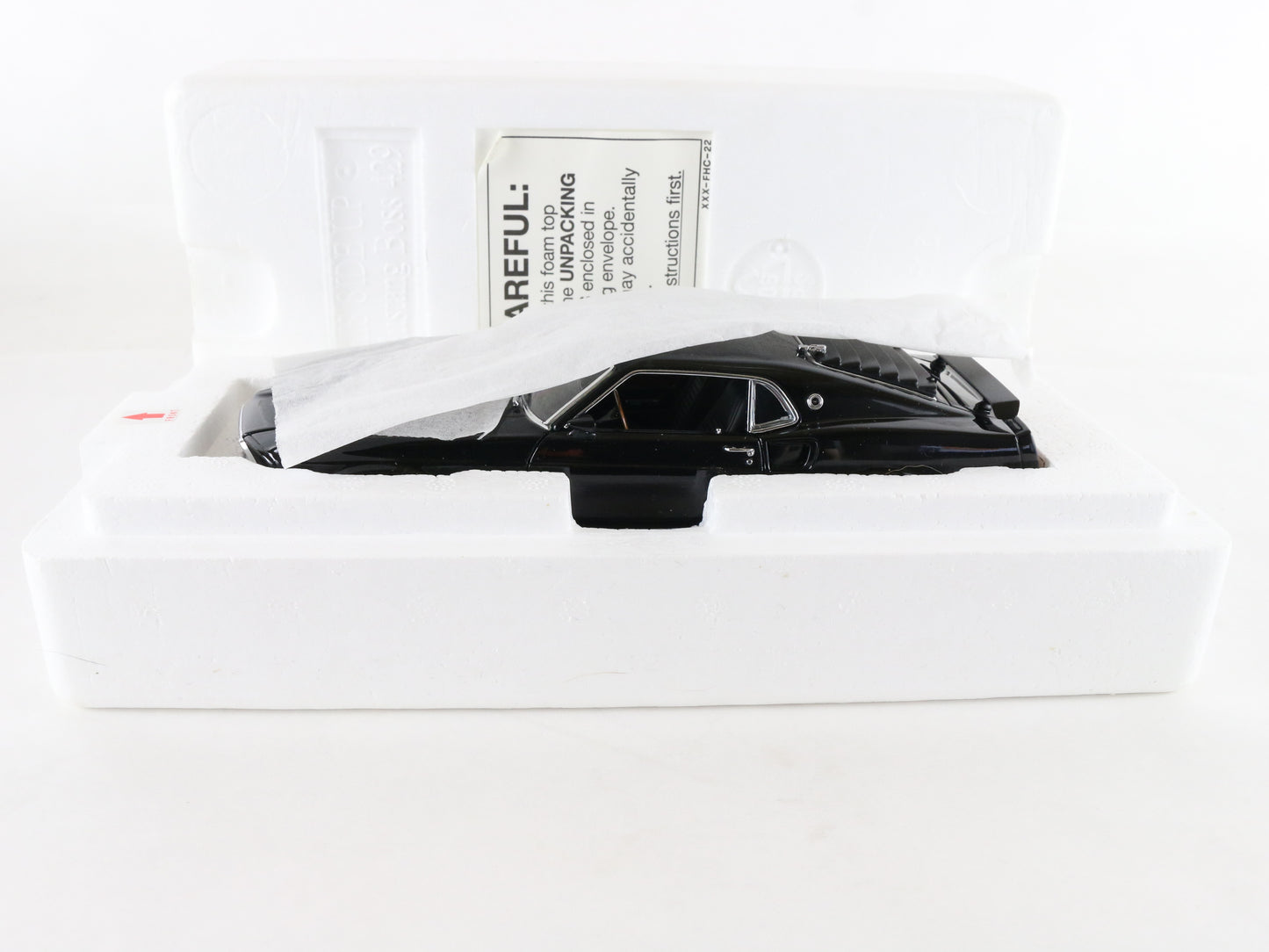 1969 Ford Mustang Boss 429 Black Danbury Mint 1:24 Diecast Model Car