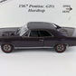 1967 Pontiac GTO Hardtop Purple Danbury Mint 1:24 Diecast Model Car